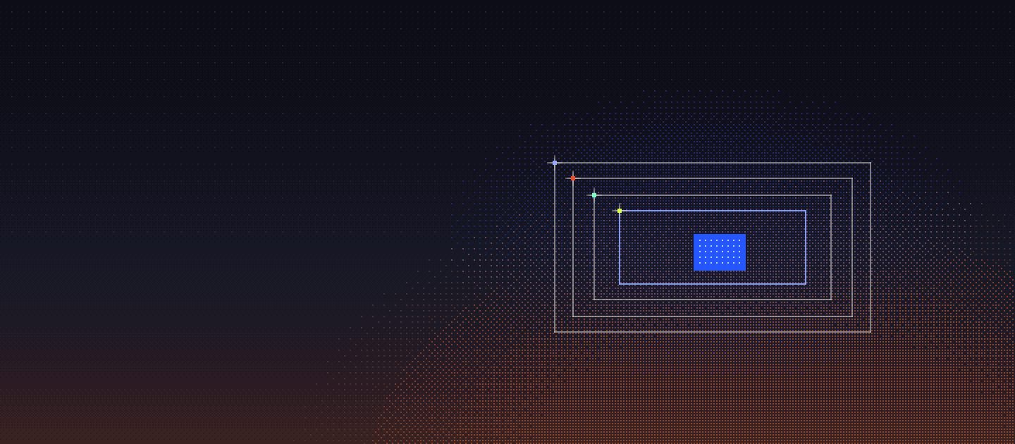 BFL field note artwork showing a pixel interface nested inside expanding system boundaries.